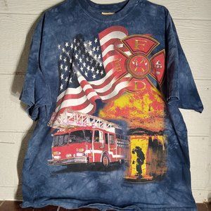 Vintage Fire Department The Mountain 2001 Stonewashed T-shirt